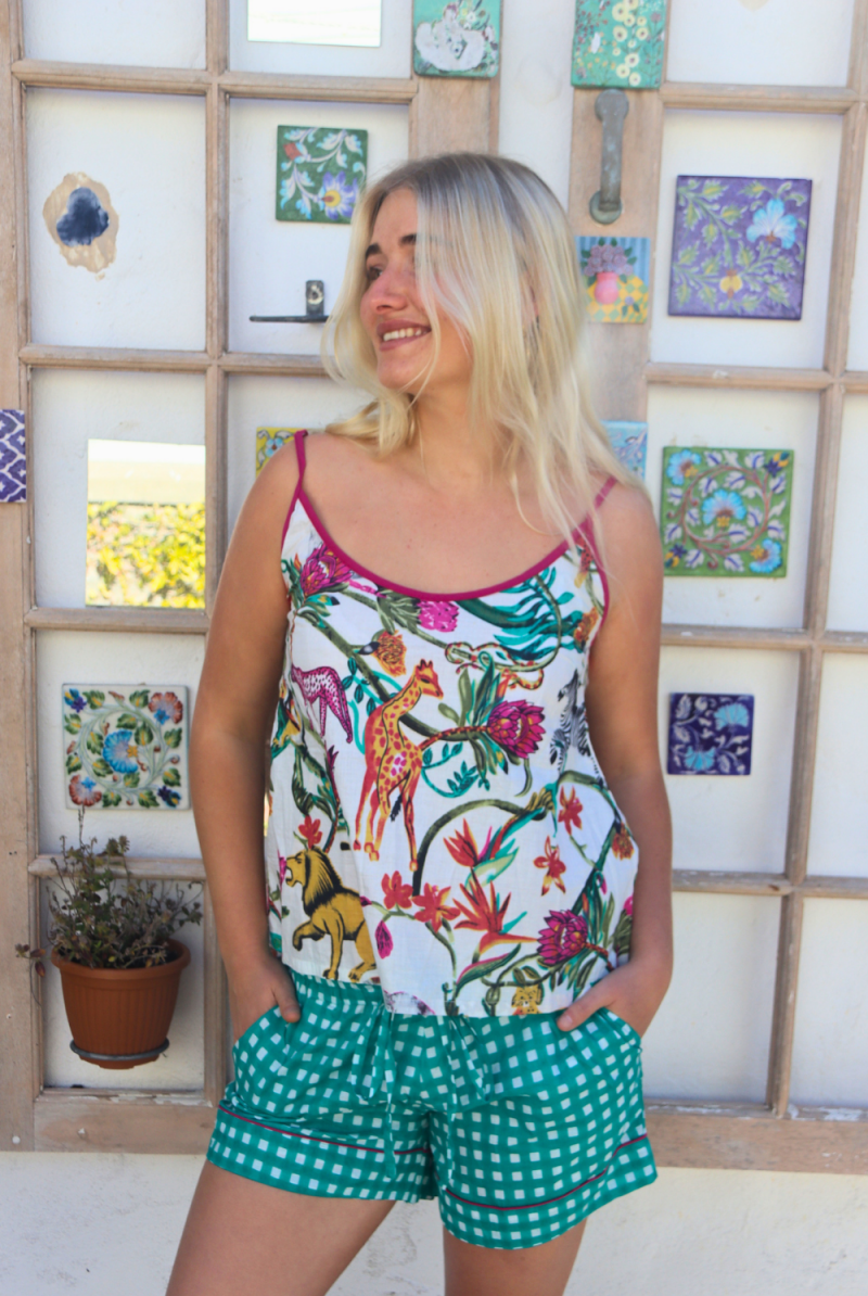 Strappy Shortie Set - Wild at Heart - Gawjus