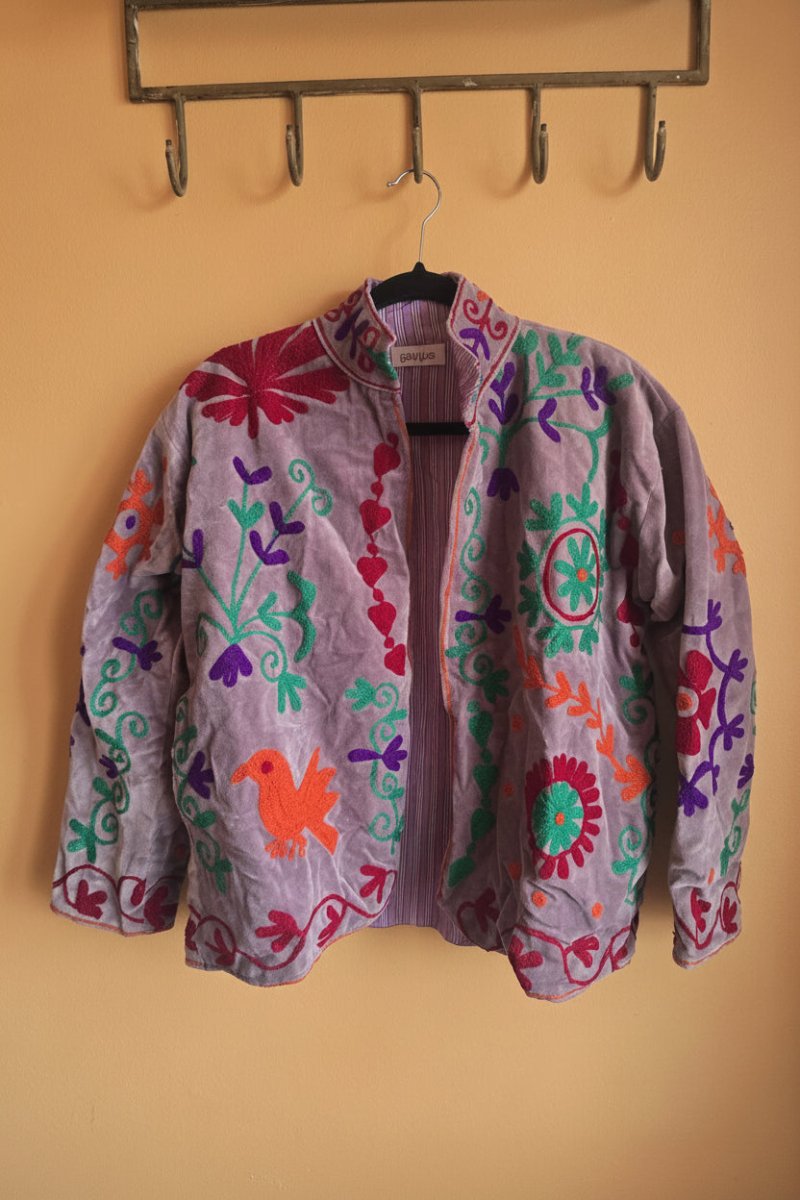 Suzani Embroided Jacket - Pheonix - Gawjus