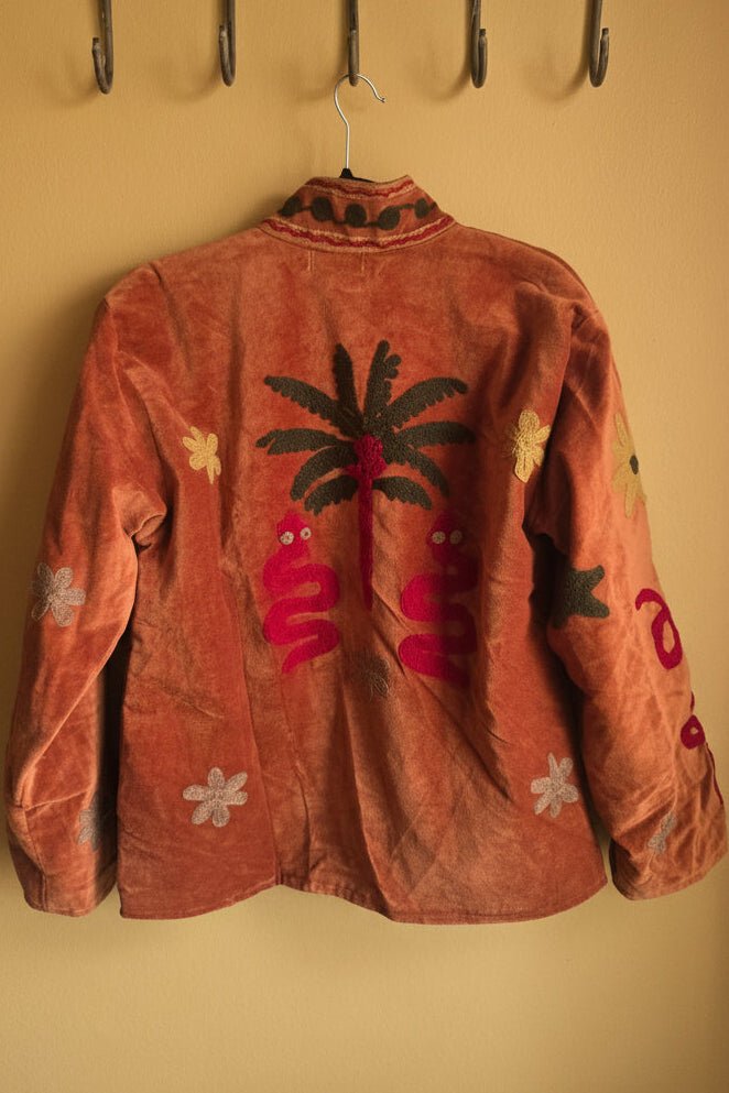 Suzani Embroided Jacket - Tropical Sunset - Gawjus