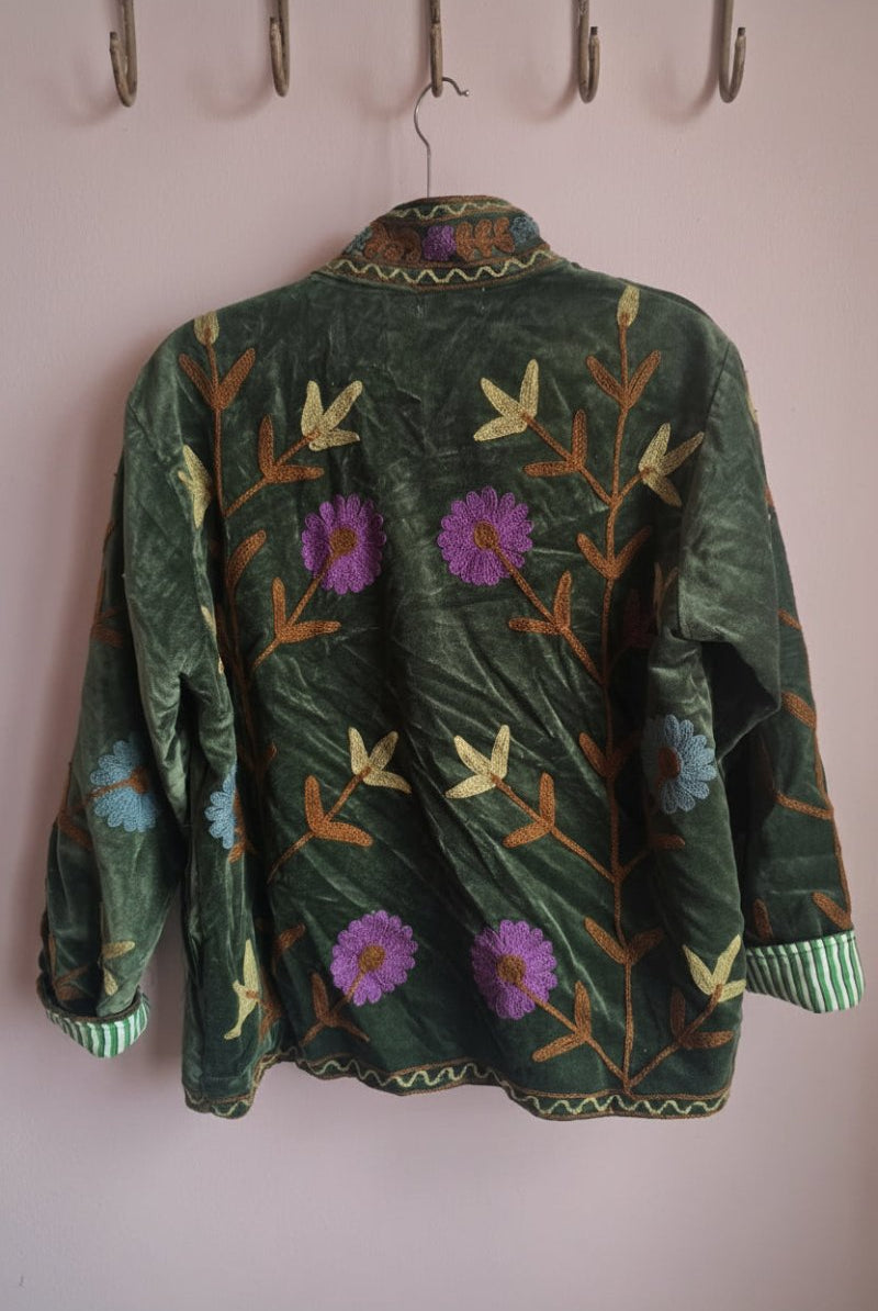 Suzani Embroided Jacket - Velvet Forest - Gawjus