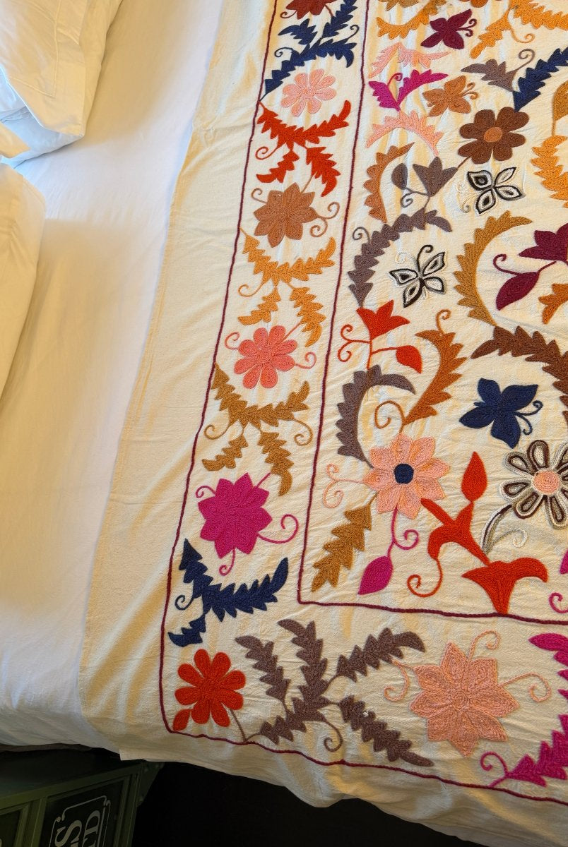 Suzani Kantha Hand-embroidered Blanket - Four - Gawjus