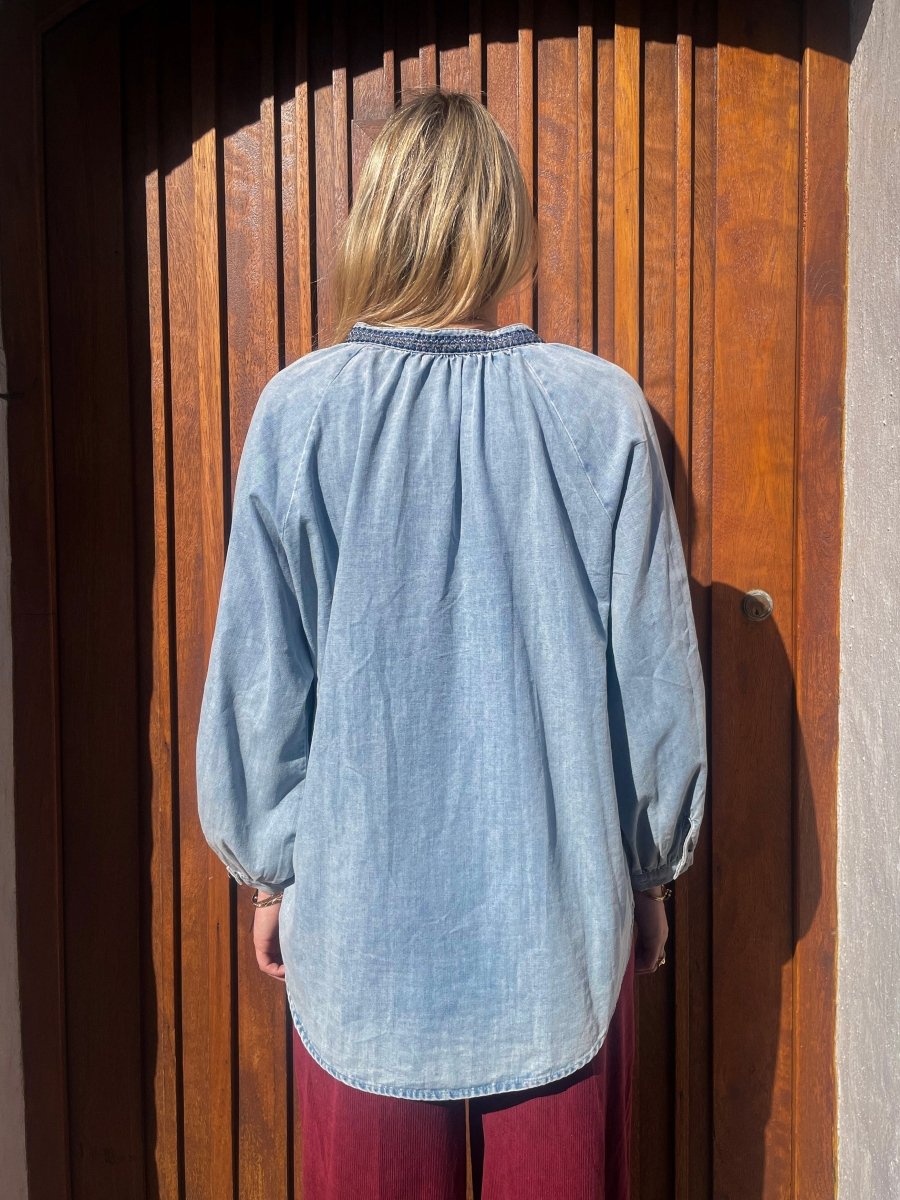 The Denim Blouse - Gawjus