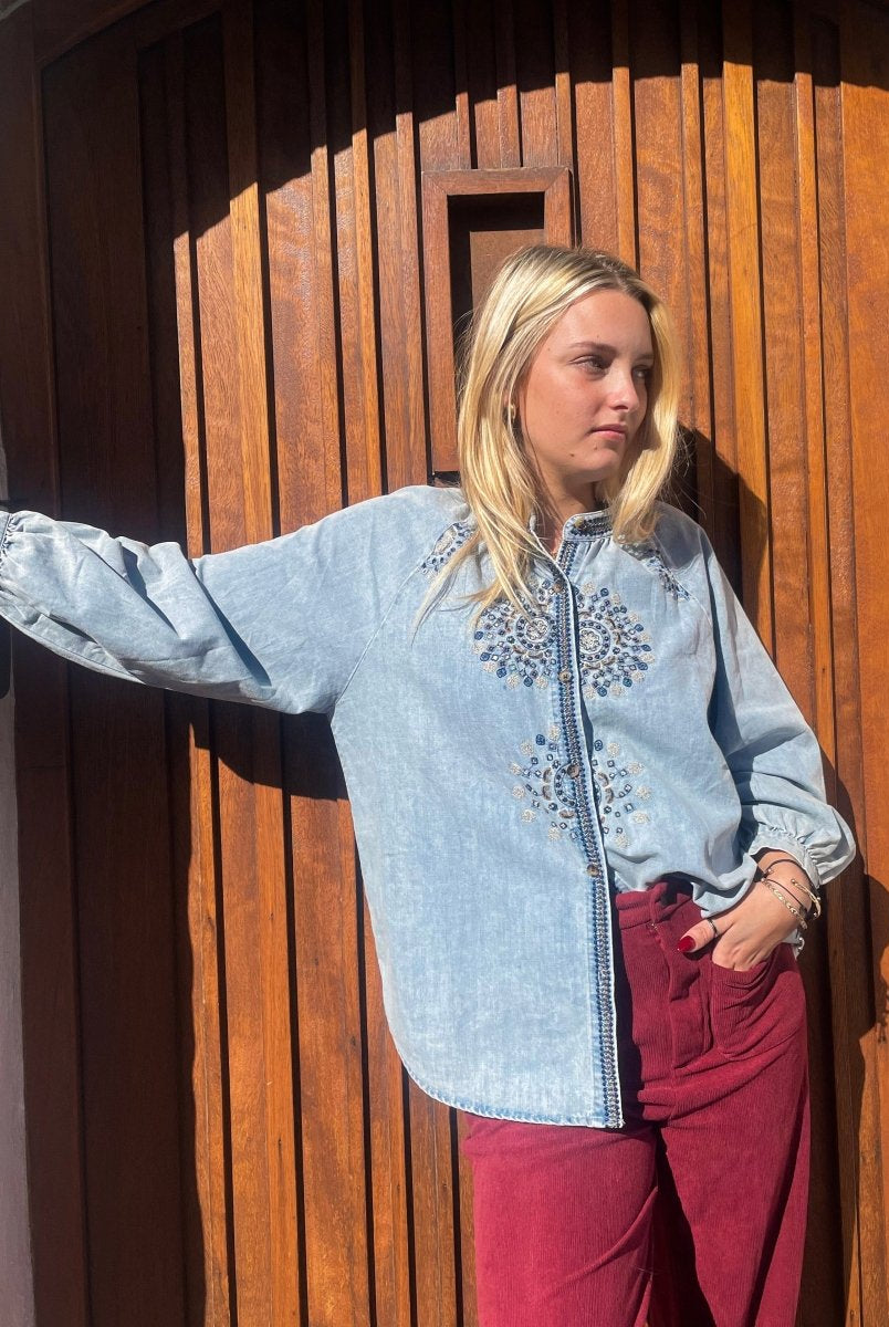 The Denim Blouse - Gawjus