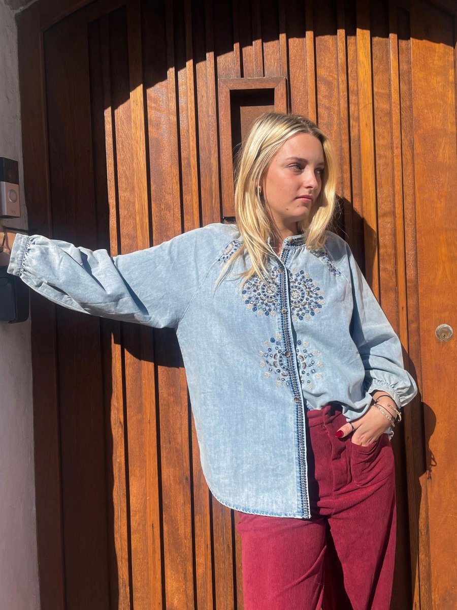 The Denim Blouse - Gawjus