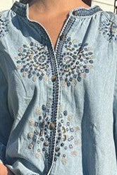 The Denim Blouse - Gawjus