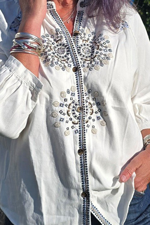 The Denim Blouse - Gawjus