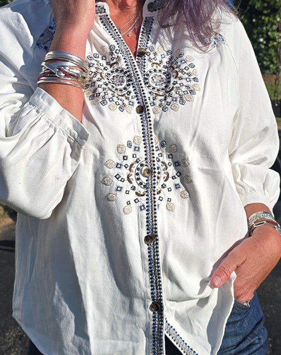 The Denim Blouse - Gawjus