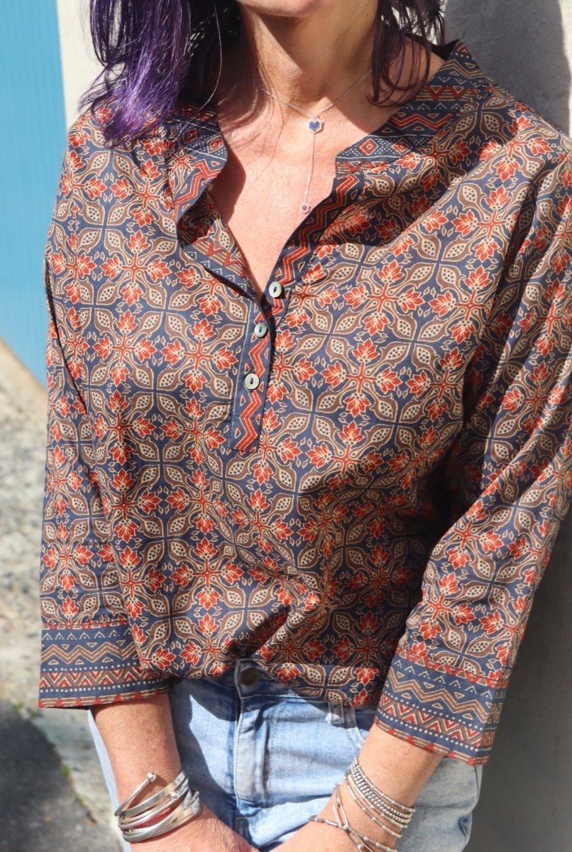 The Everyday Blouse - Clay - Gawjus