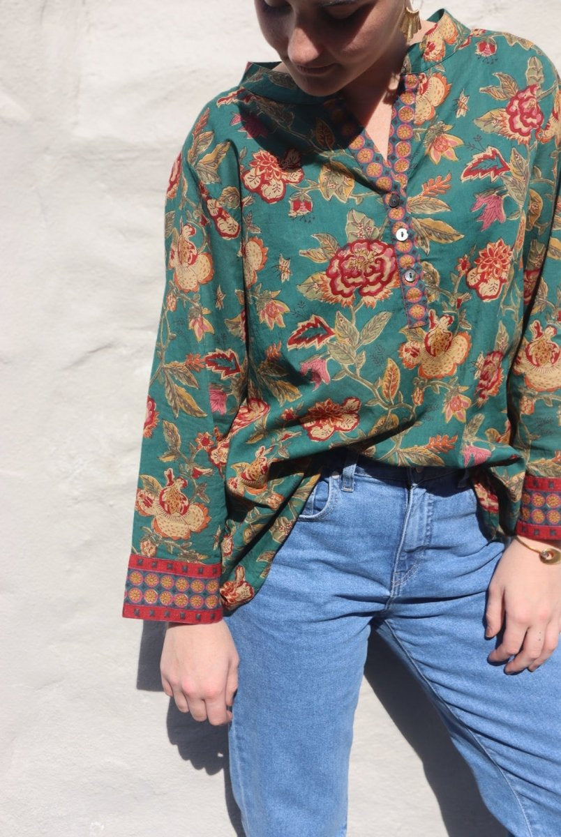 The Everyday Blouse - Moss - Gawjus