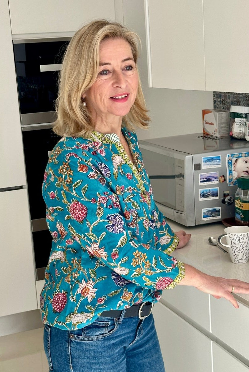 The Everyday Blouse - Turquoise - Gawjus.CapeTown
