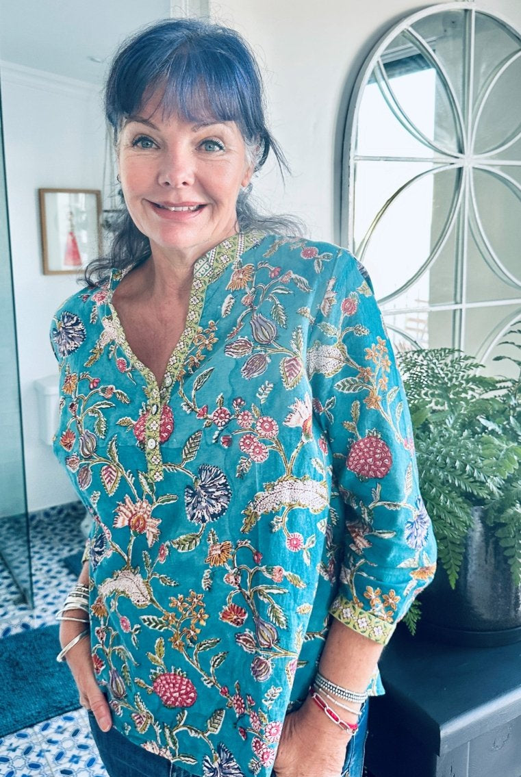 The Everyday Blouse - Turquoise - Gawjus.CapeTown