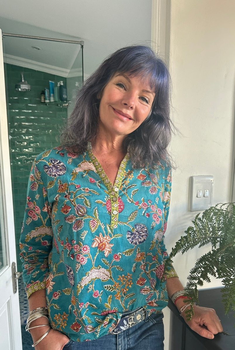 The Everyday Blouse - Turquoise - Gawjus.CapeTown
