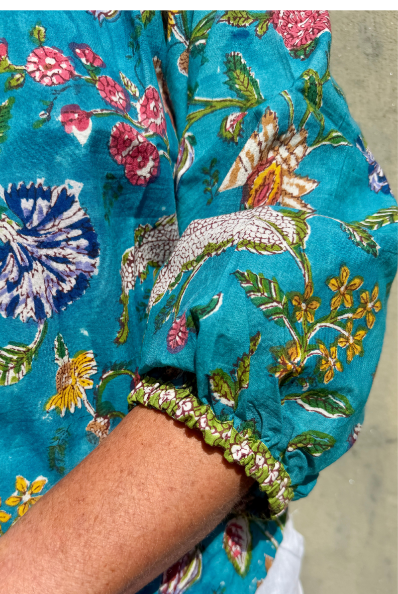The Lulu Blouse - Turquoise - Gawjus