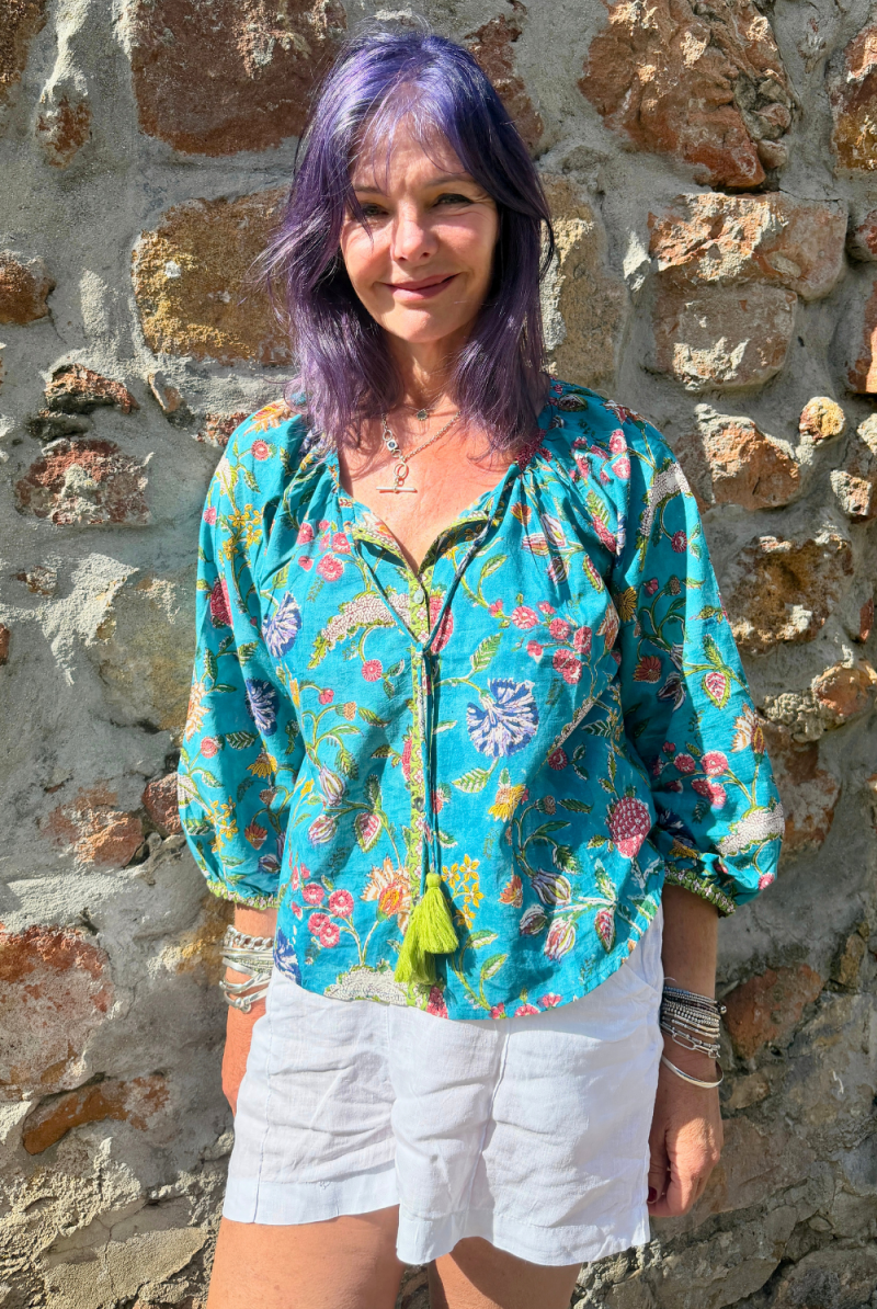 The Lulu Blouse - Turquoise - Gawjus