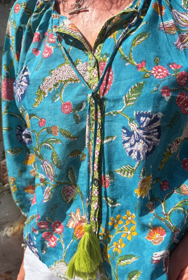 The Lulu Blouse - Turquoise - Gawjus