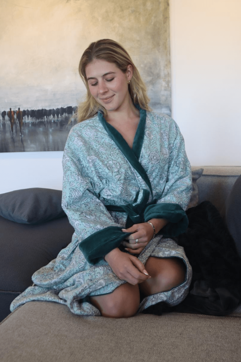 Velvet moss robe Reversible - Gawjus