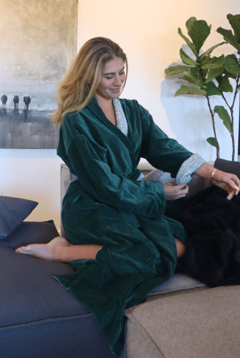 Velvet moss robe Reversible - Gawjus
