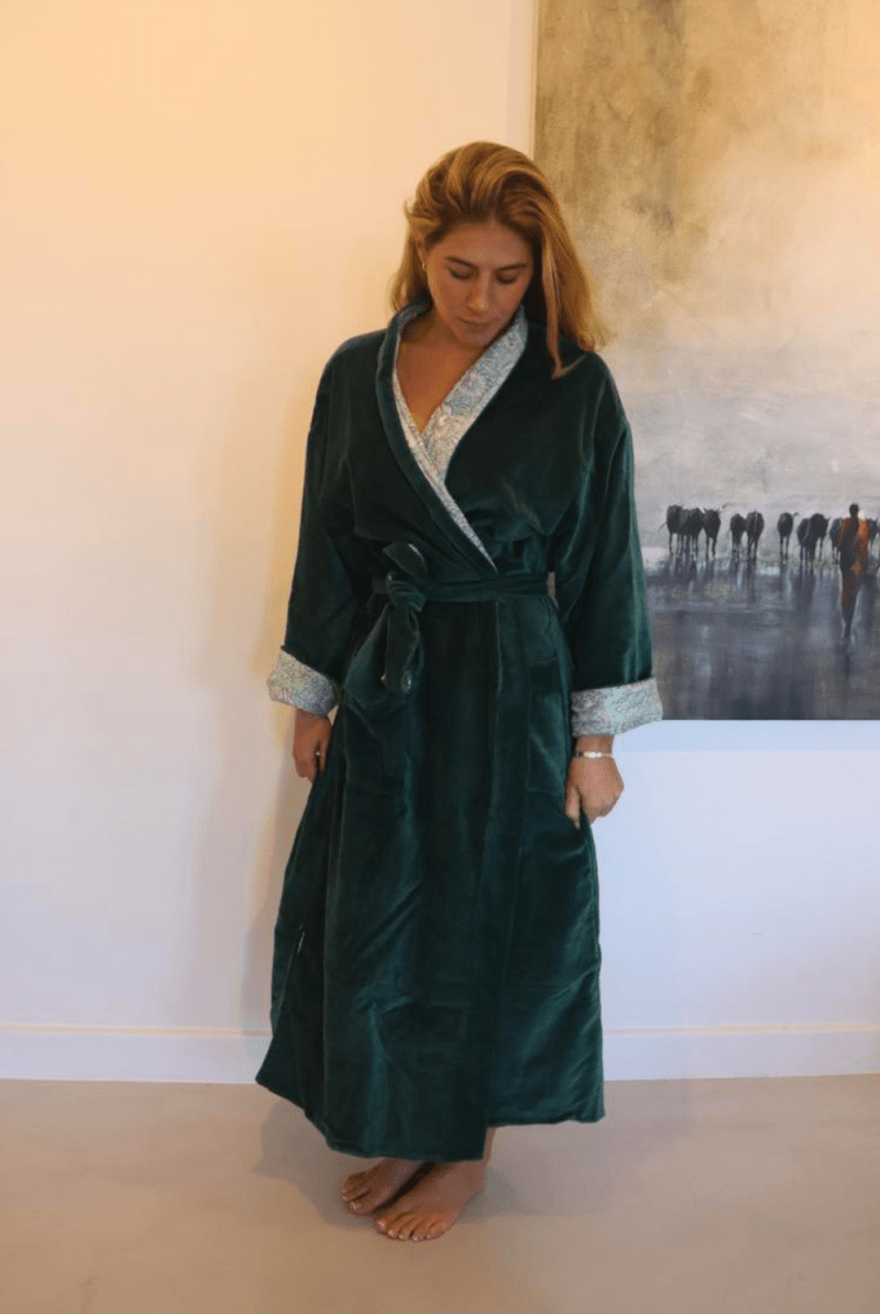 Velvet moss robe Reversible - Gawjus