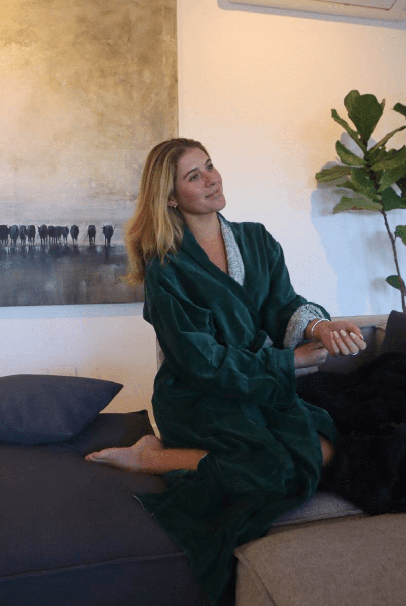 Velvet moss robe Reversible - Gawjus