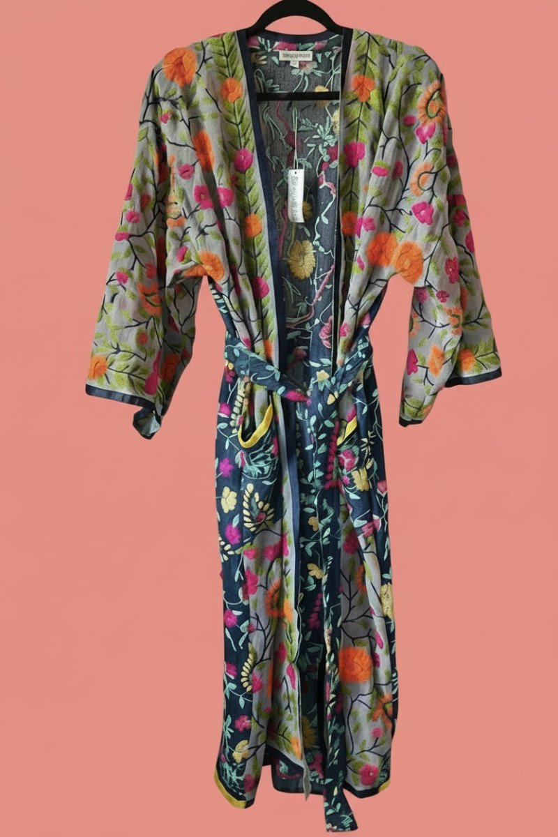 Vintage Phulkari Long - Multicolour - Gawjus