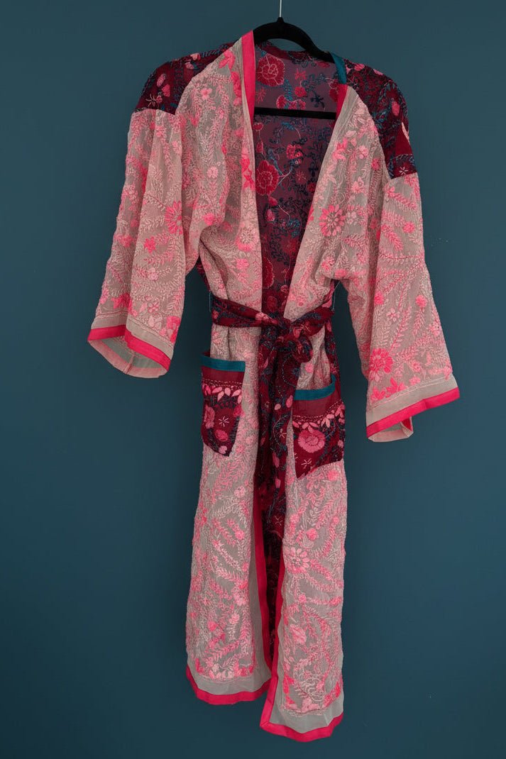 Vintage Phulkari Long - Pink - Gawjus