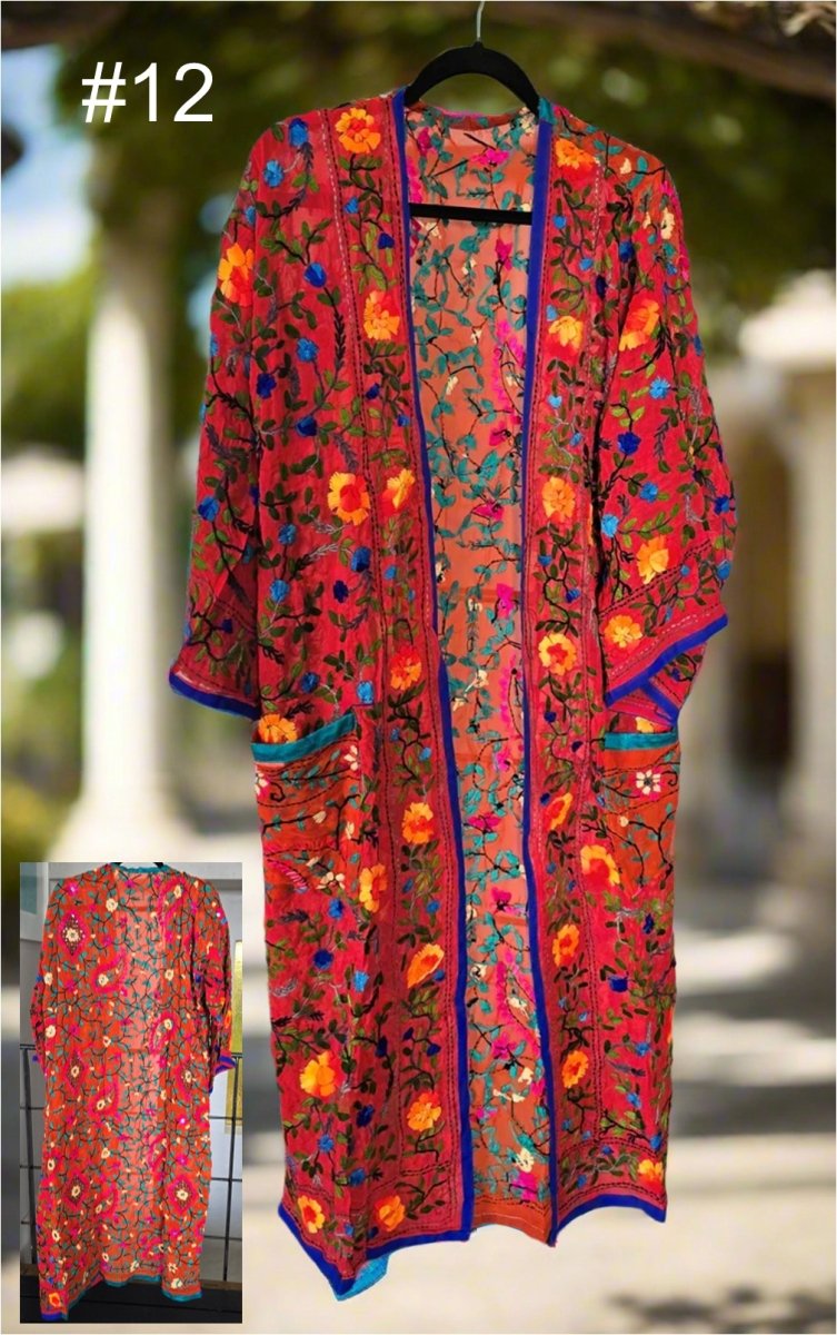 Vintage Phulkari Long Robes - Gawjus