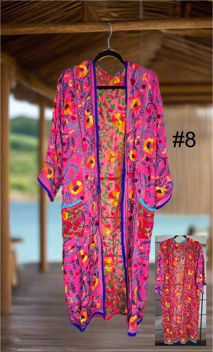 Vintage Phulkari Long Robes - Gawjus