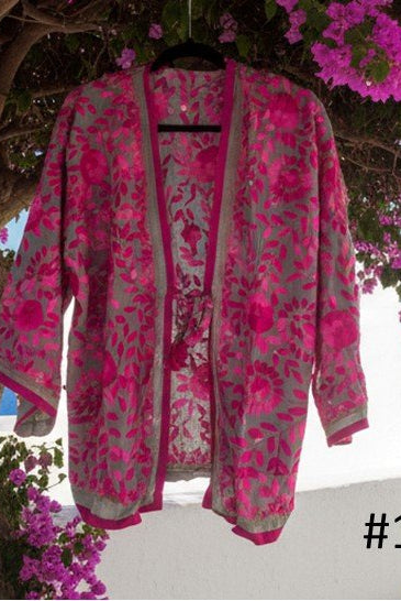 Vintage Phulkari Short Robe - Gawjus