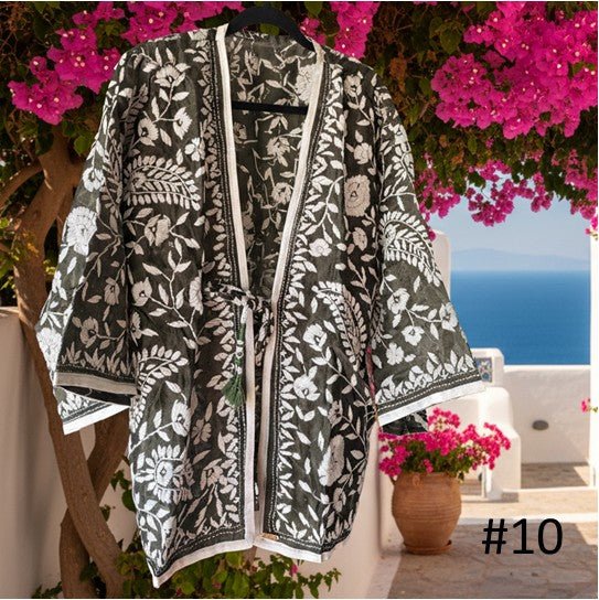 Vintage Phulkari Short Robe - Gawjus