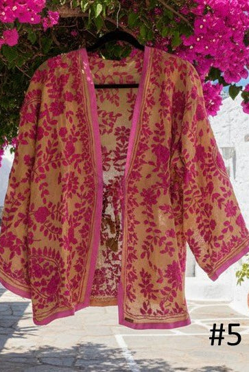 Vintage Phulkari Short Robe - Gawjus