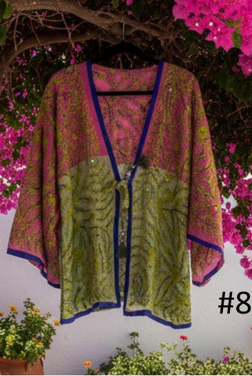 Vintage Phulkari Short Robe - Gawjus