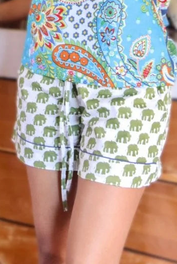 Woman's Shorts - Green Ellie - Gawjus