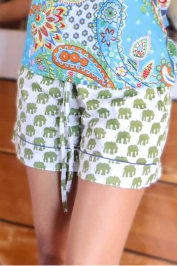 Woman's Shorts - Green Ellie - Gawjus
