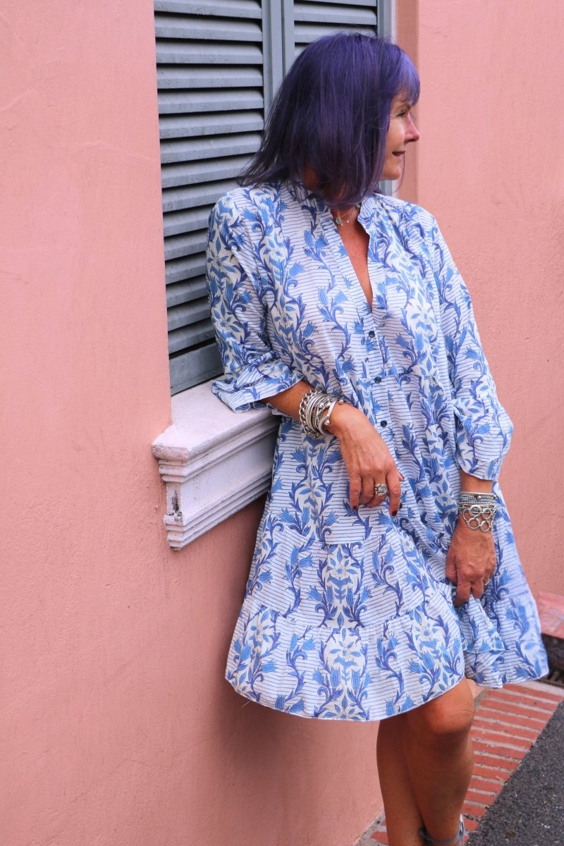 Blue Belle Dress - Gawjus