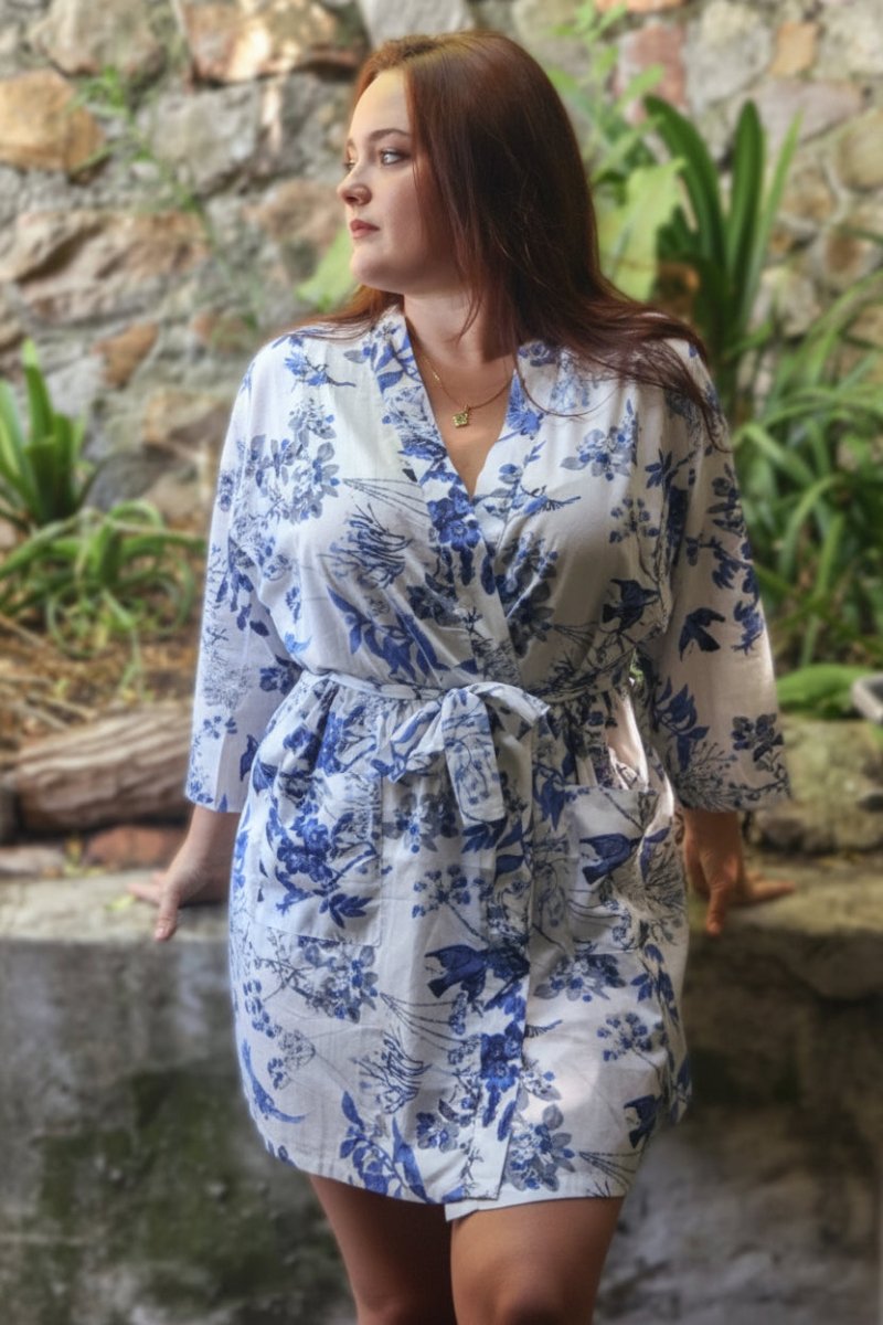 Crop Robe Blue Bird Robe – Gawjus