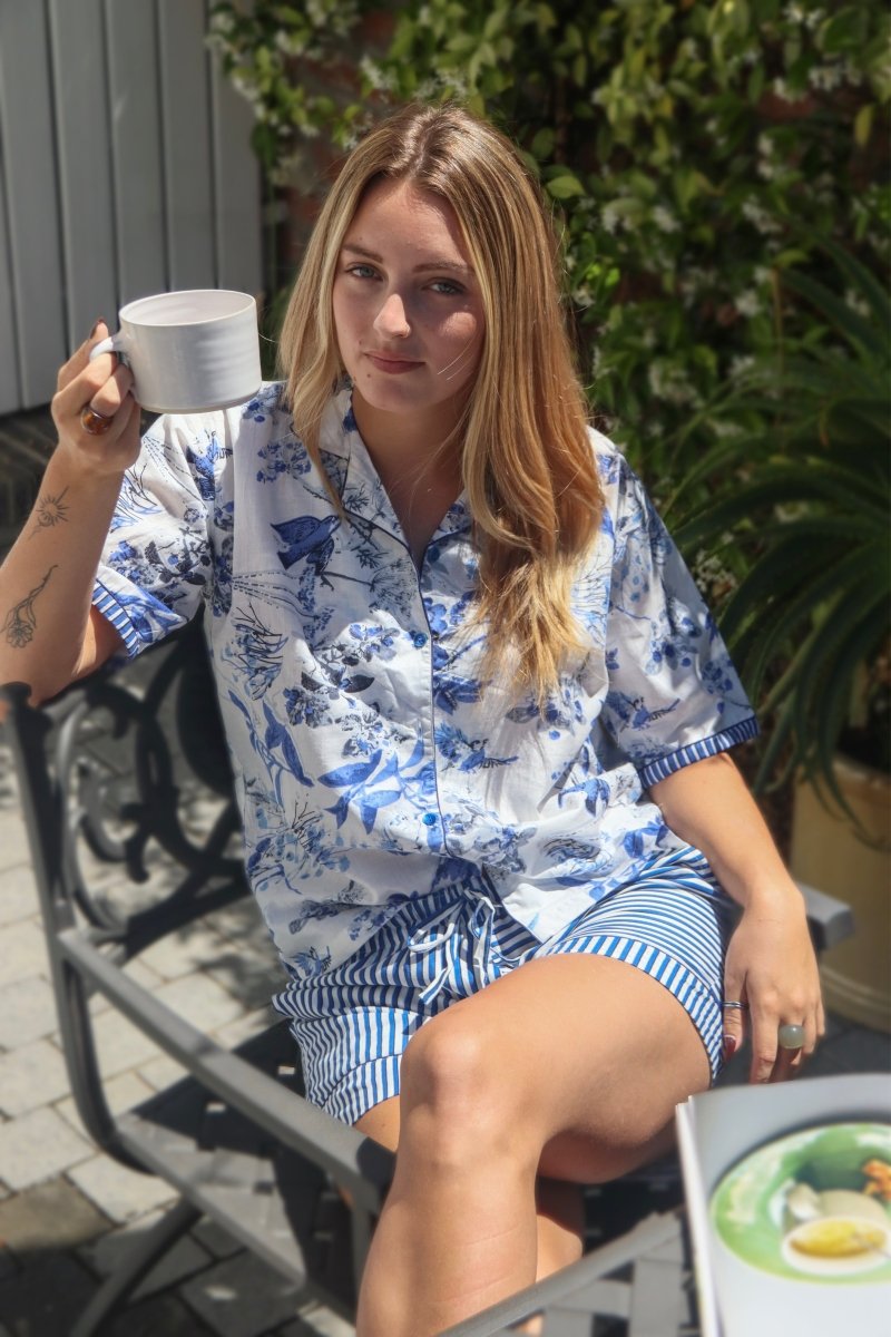 Blue Bird Shorty Set PREORDER - Gawjus