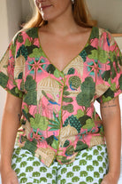 Cropped Frenchies - Pink Ellie - V - neck - Gawjus