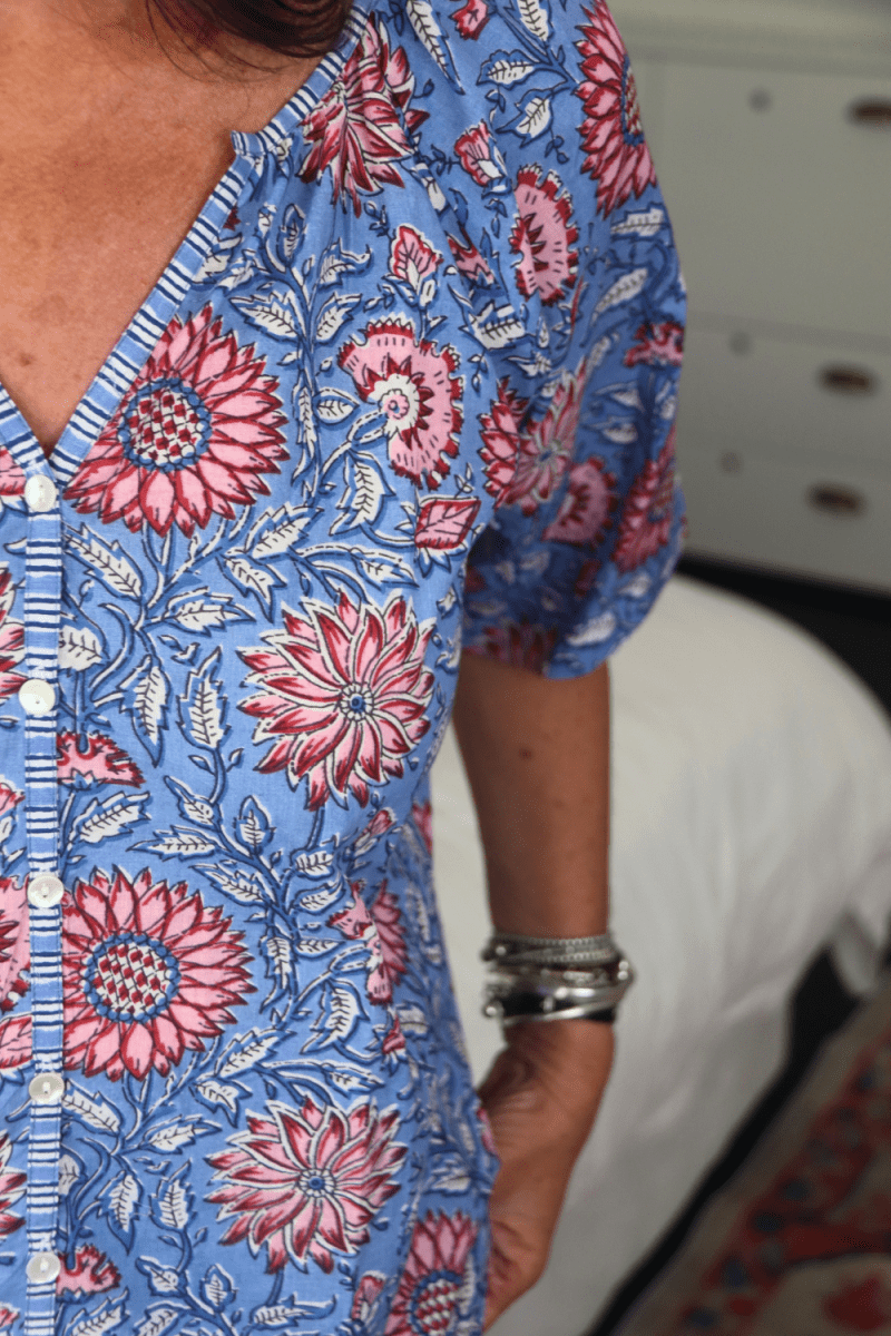 Cropped Frenchies - Poppy on Blue - Classic - Gawjus