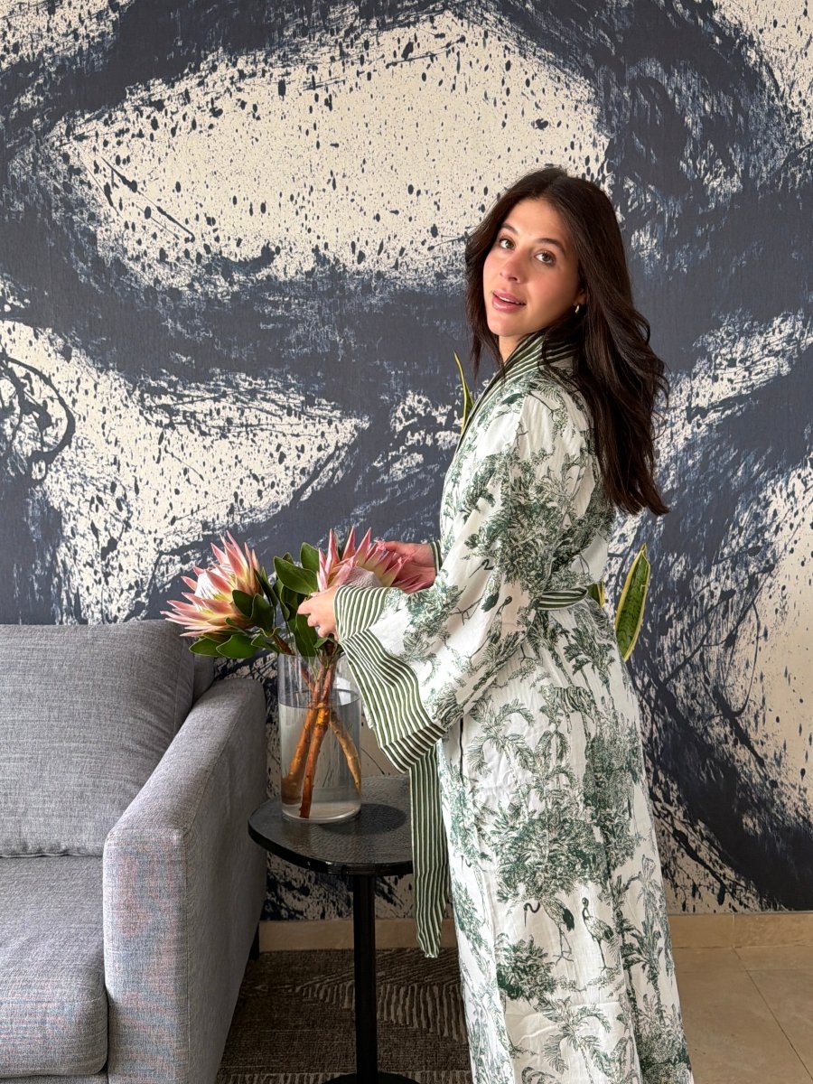 Eden Green Long Robe - Gawjus