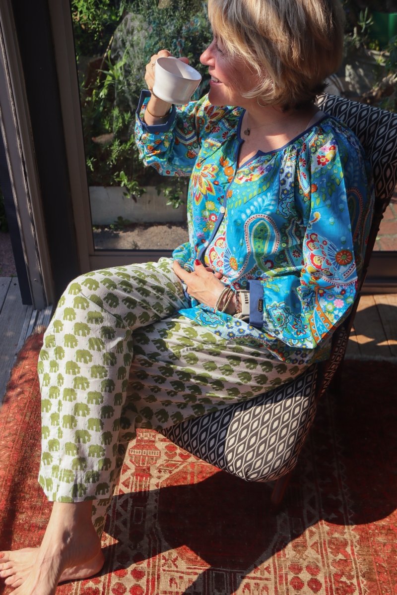 Frenchie PJ's - Green Ellie - Gawjus