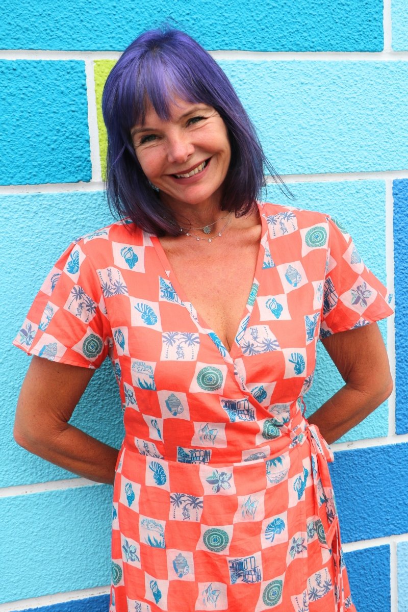 Gawjus Wrap Dress - Happy Mandarin - Gawjus