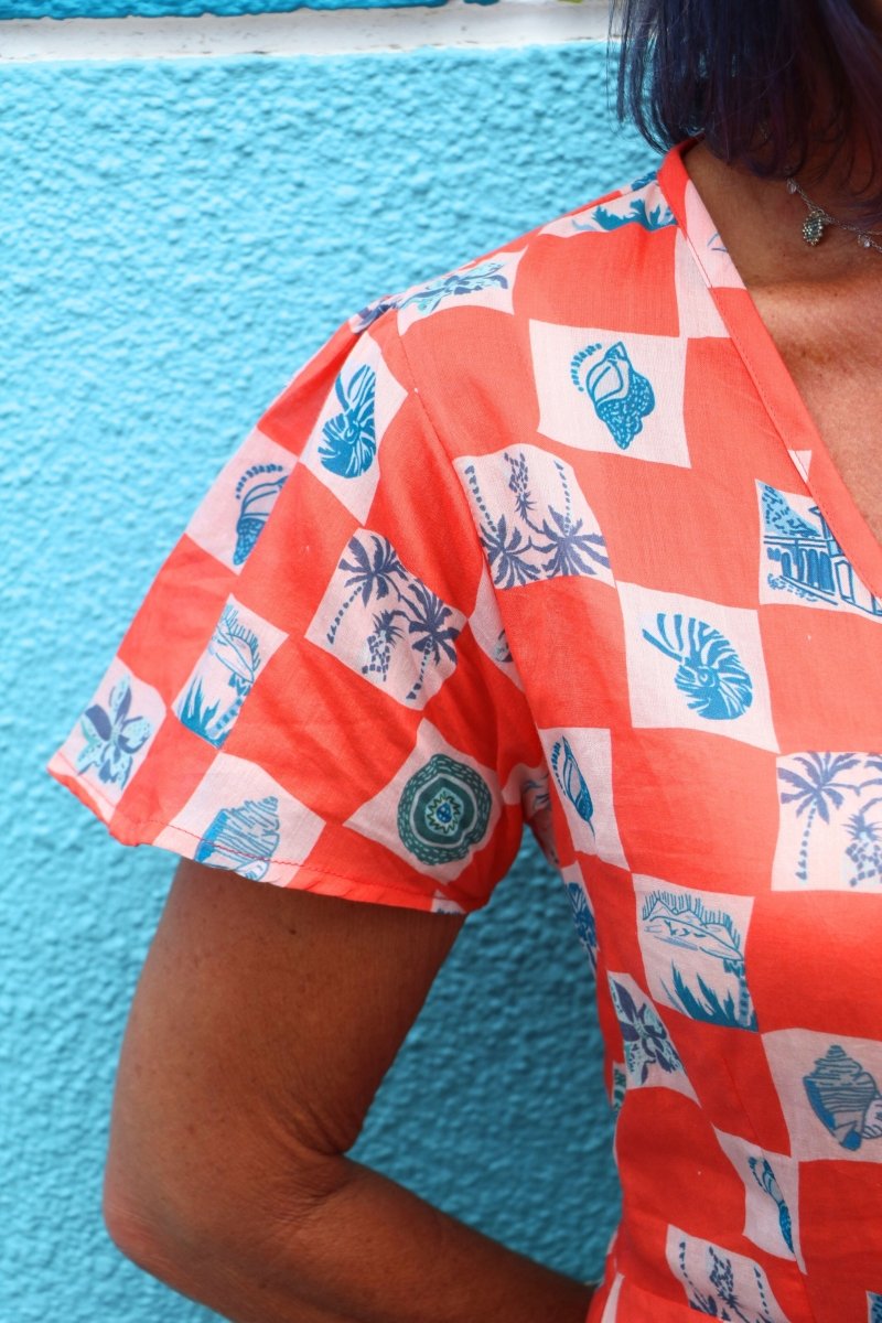 Gawjus Wrap Dress - Happy Mandarin - Gawjus