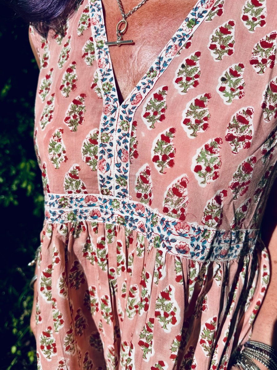 Indian Summer Dress - Pink Pomegranate - Gawjus