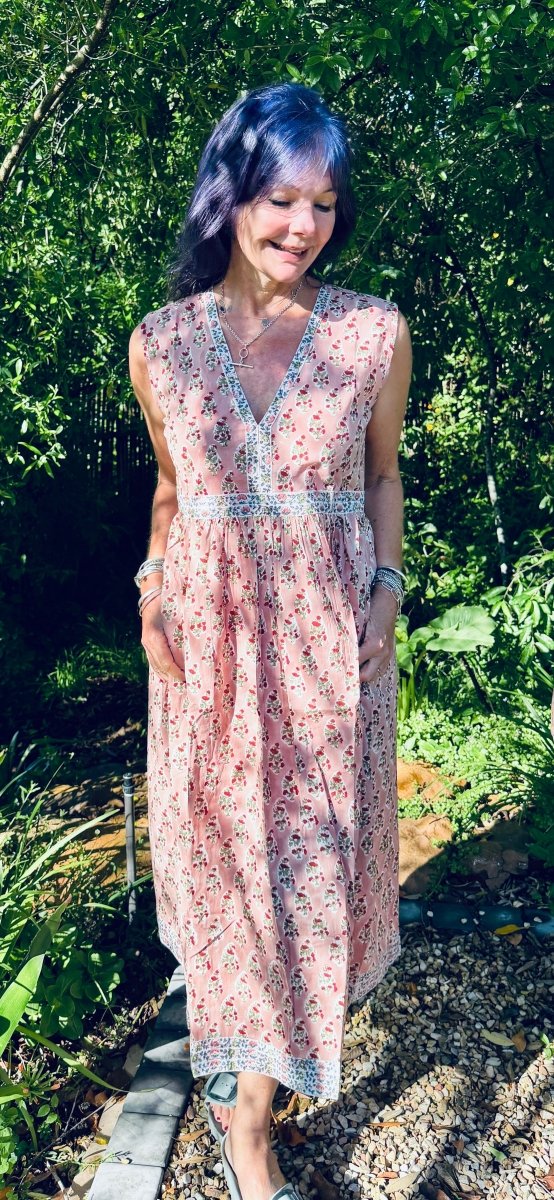 Indian Summer Dress - Pink Pomegranate - Gawjus