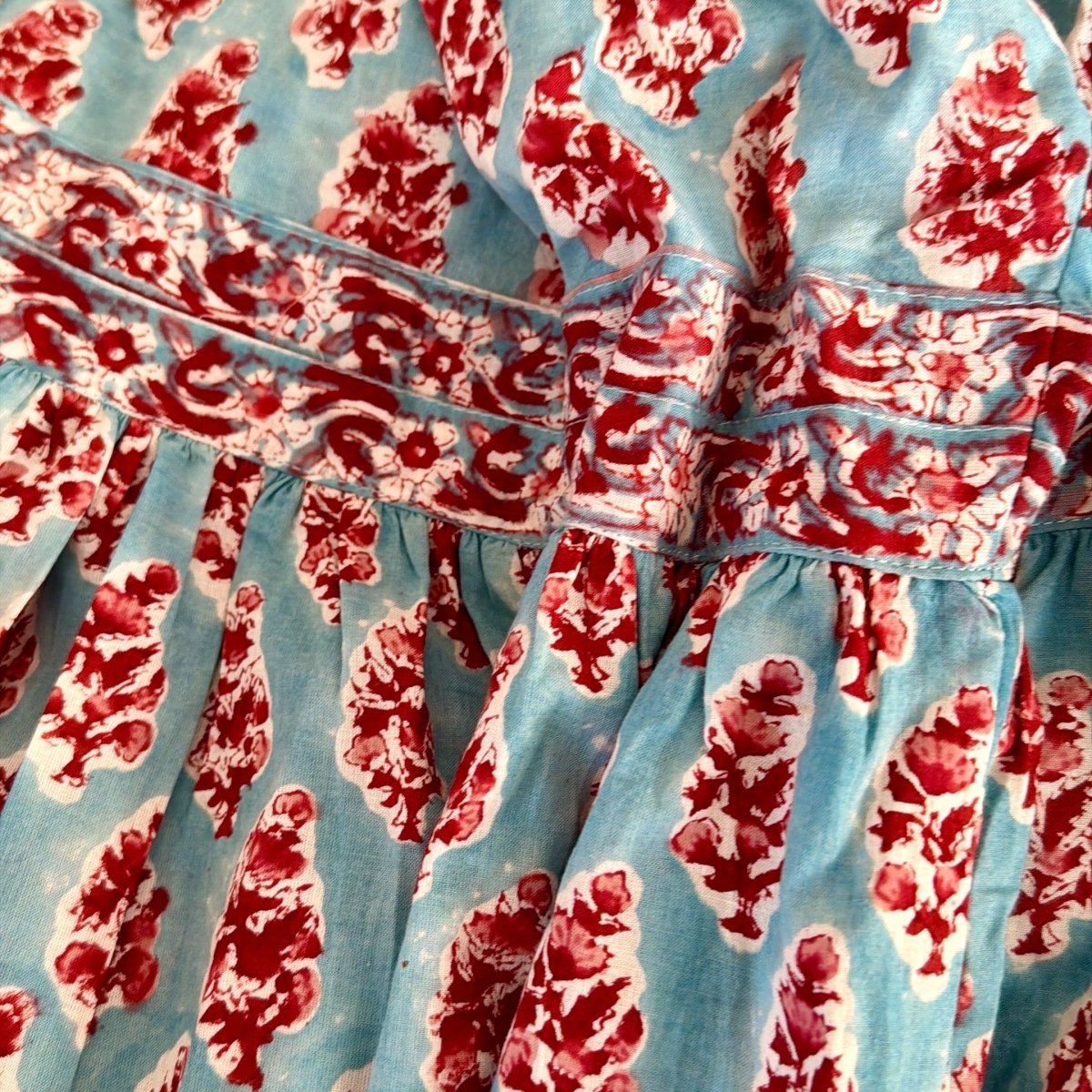 Indian Summer Dress - Raspberry Aqua - Gawjus