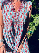 Indian Summer Dress - Raspberry Aqua - Gawjus