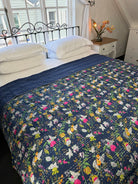 Kantha Blanket - Indigo Blue - Gawjus