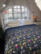 Kantha Blanket - Indigo Blue - Gawjus