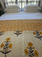 Kantha Blanket - Mustard Marigold - Gawjus