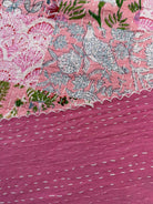 Kantha Blanket - Pink Patch Work - Gawjus
